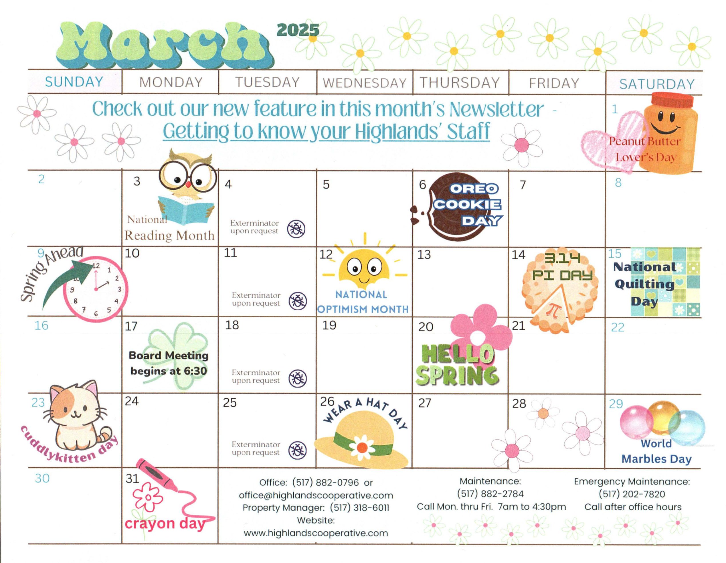 MARCH 2024 Calendar