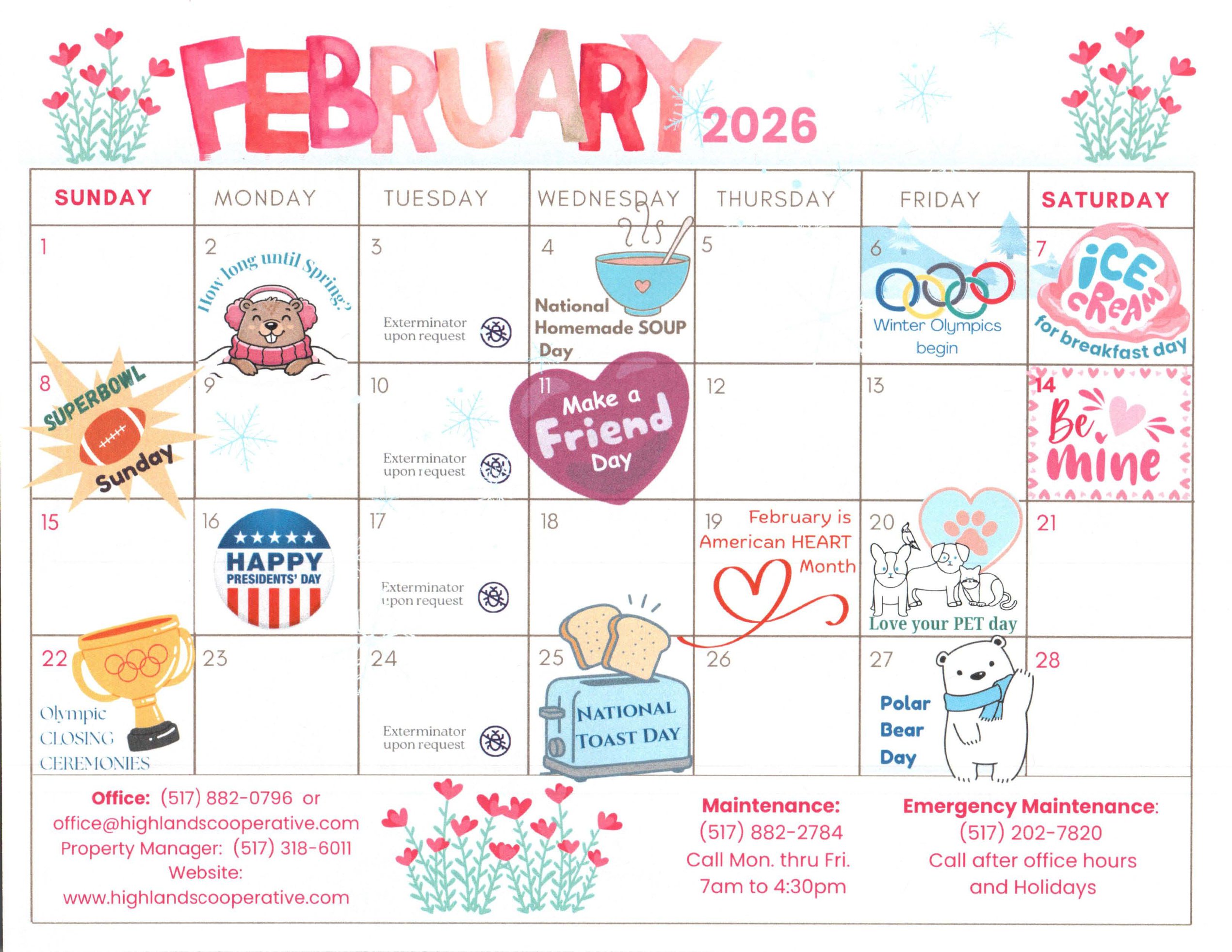 February 2024 Calendar